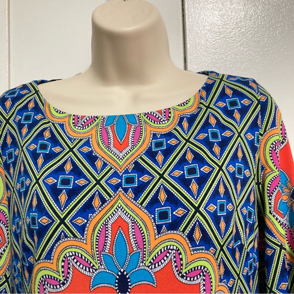 LAUNDRY By Shelli Segal Bohemian Mandala Geometric Dress Women XS - Picture 5 of 14